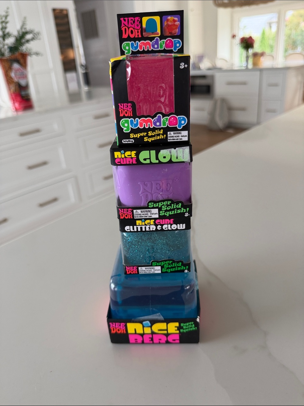 NeeDoh Gumdrop/Nice berg JUMBO/Glitter &Glow/Nice cube GLOW